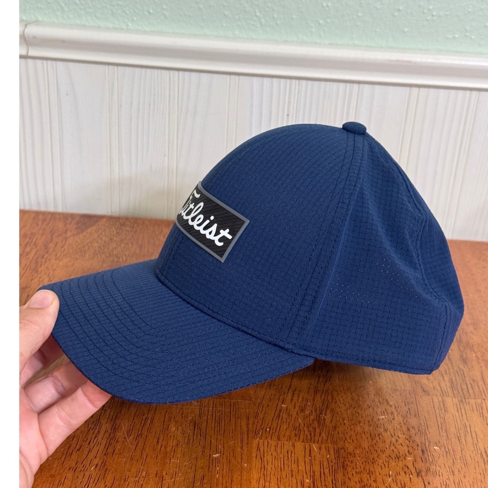 Titleist Navy Snapback Golf Hat Cap Polyester Logo Unisex Adults - Picture 9 of 10